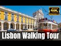 【4K】Lisbon Walking Tour - Beautiful viewpoint to Rossio square