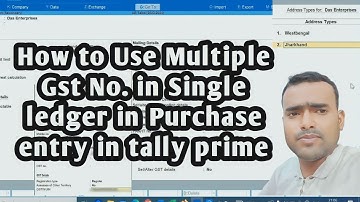 How to use Multiple Gst in single ledger in tally prime in purchase entry