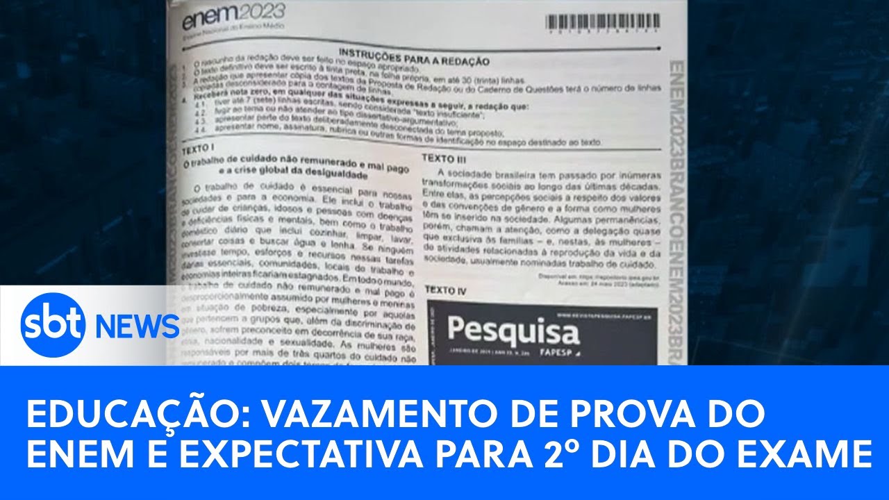 Educação: Vazamento de prova do Enem, expectativa para 2º dia do exame e outros destaques