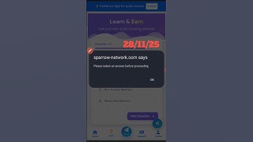 SPARROW NETWORK DAILY (28/11/25) QUIZ ANSWERS 🔥 SPARROW NETWORK QUIZ TODAY  !! #Sparrownetwork