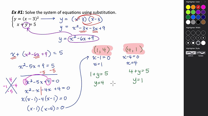 Solving a system of linear equations using substitution