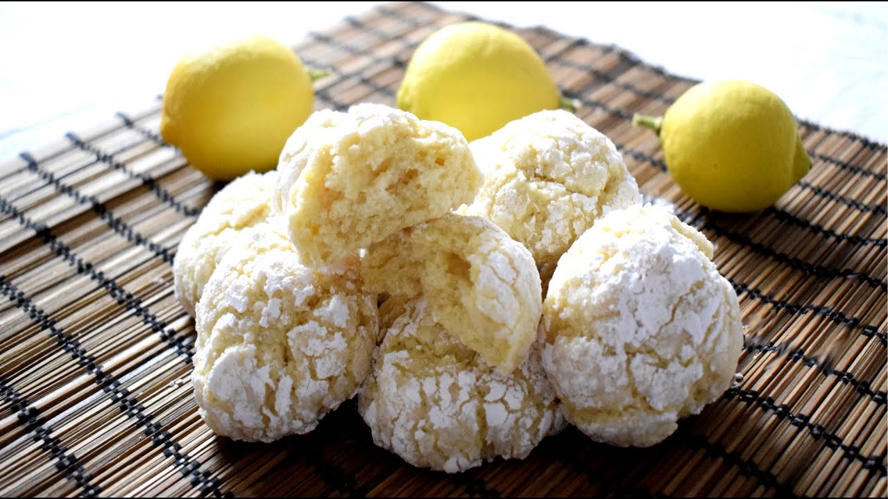 BISCOTTI MORBIDI AL LIMONE - Lemon Crinkle Cookies