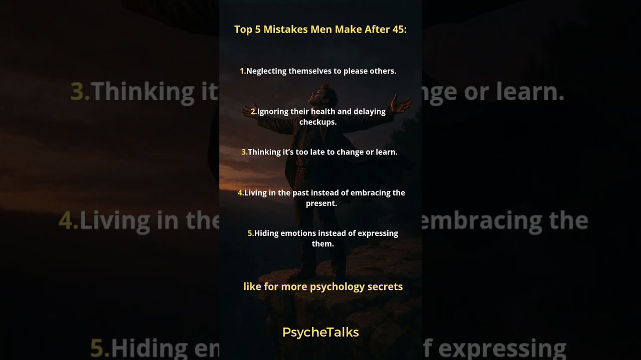 Top 5 Mistakes Men Make After 45 