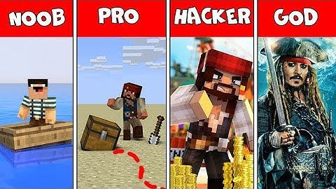 NOOB vs PRO vs HACKER vs GOD : PIRATES OF THE CARIBBEAN in MINECRAFT ! AVM SHORTS Animation