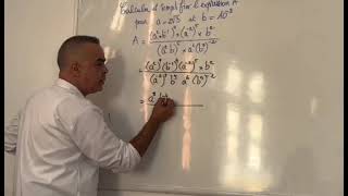 Simplifier une expérience avec des puissances  - Écriture scientifique - القوى - الكتابة العلمية