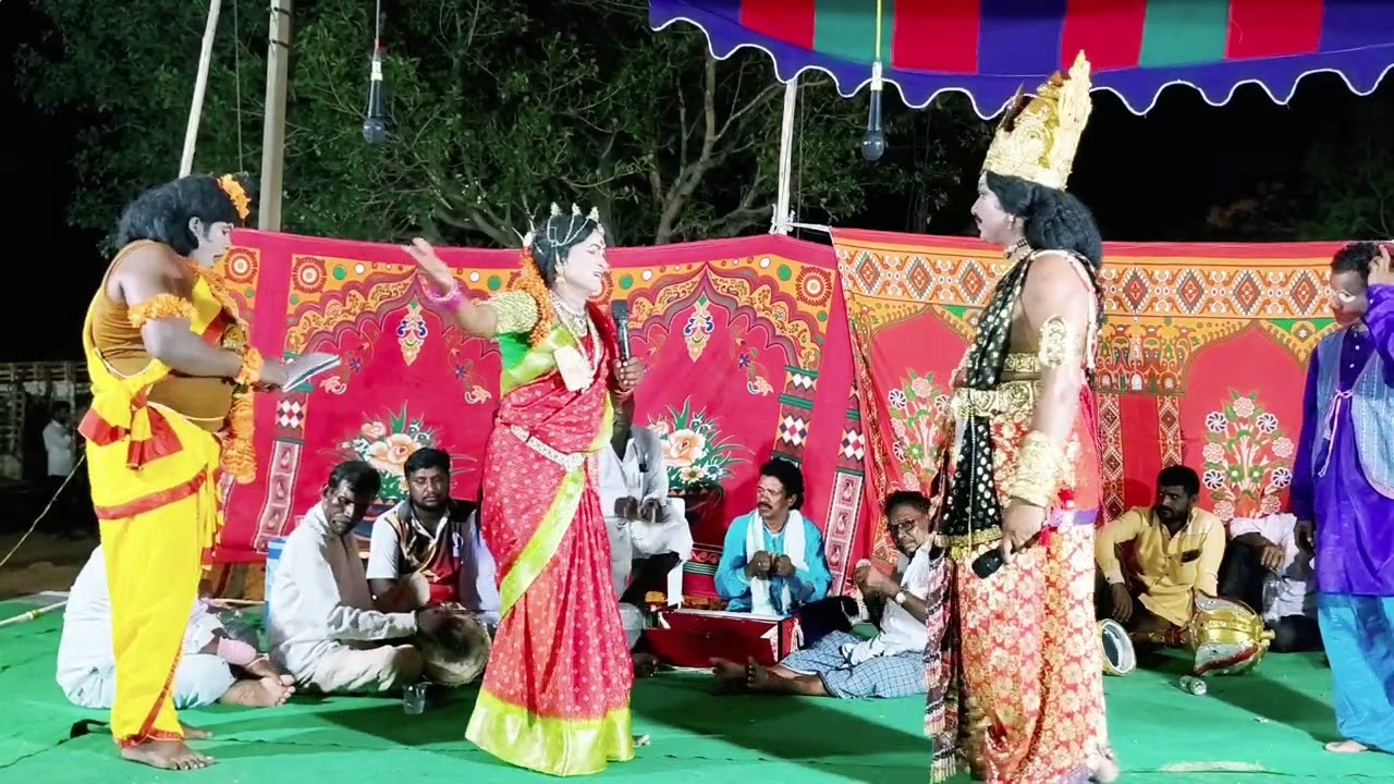 అంబకాసుర వధ/part 6/యక్షగానం/Keshavaram/శ్రీ రేణుక కళానాట్యమండలి/వంక మామిడి/9010387466/9505995944