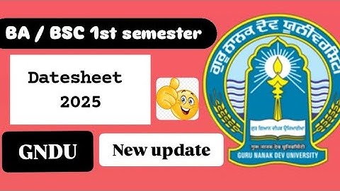 BA /BSC 1st Semester Datesheet 2025 GNDU | Ba 1st Semester Datesheet 2025 | Gndu Datesheet 2025 |
