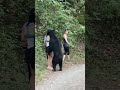 Impresionante OSO sorprende a chicas en la montaña en Monterrey.