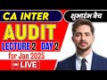 LIVE - CA INTER AUDIT LECTURE 2 | Day 2 | Free YouTube Class |  Mr. Commerce Wallah |