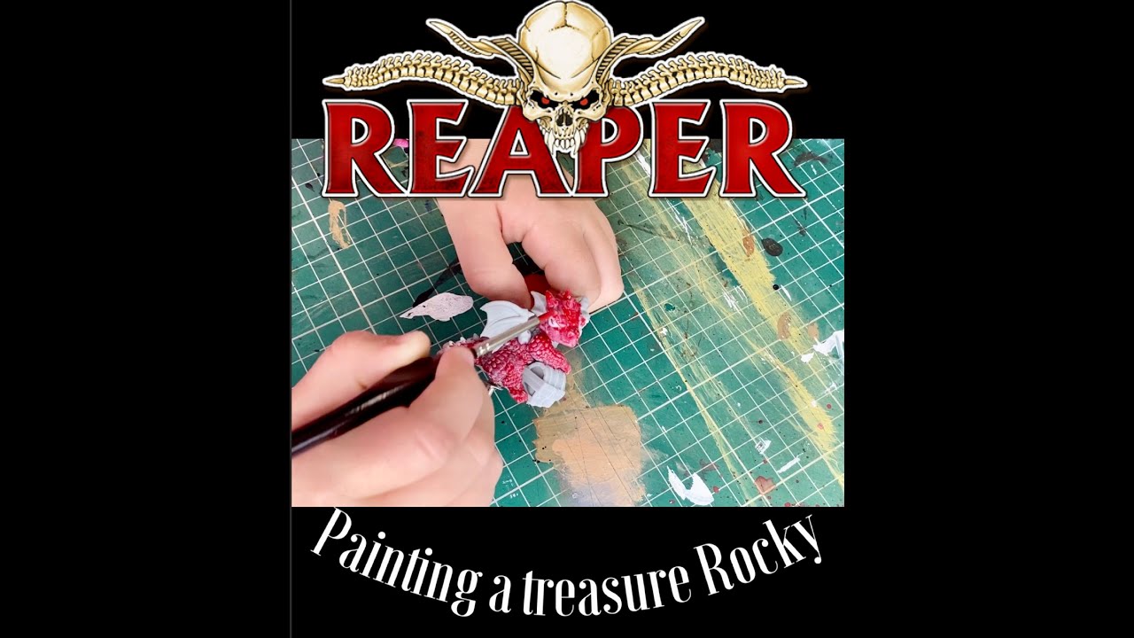 Reaper Miniatures |Treasure Rocky|beginners guide to painting minis| 7 year old paints miniatures