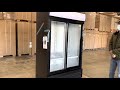 Glass door merchandiser 48 sliding door with led lighting refrigerator