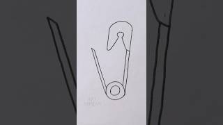 Simple Safety Pin Drawing 🧷🧷 #shorts #art #drawing #viral #trending #youtubeshorts #shortsfeed