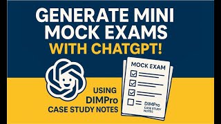 Auto-Generate DMI PRO MCQ Exams with ChatGPT (Study Note Hack!)