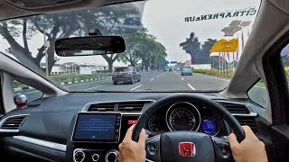 Driving POV HONDA JAZZ RS 2017 CVT Jakarta HIGHWAY Test Drive Pluit to Soekarno Hatta Airport (ASMR)