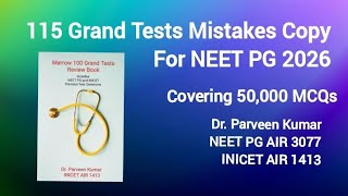 115 Grand Tests Mistakes Copy for NEET PG 2026