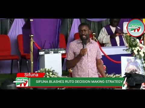 We ruto usithani we ni kama moi kila kitu unasema ifanyike -sifuna