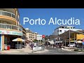 Walking around alcudia port all area including the drone mallorca majorca