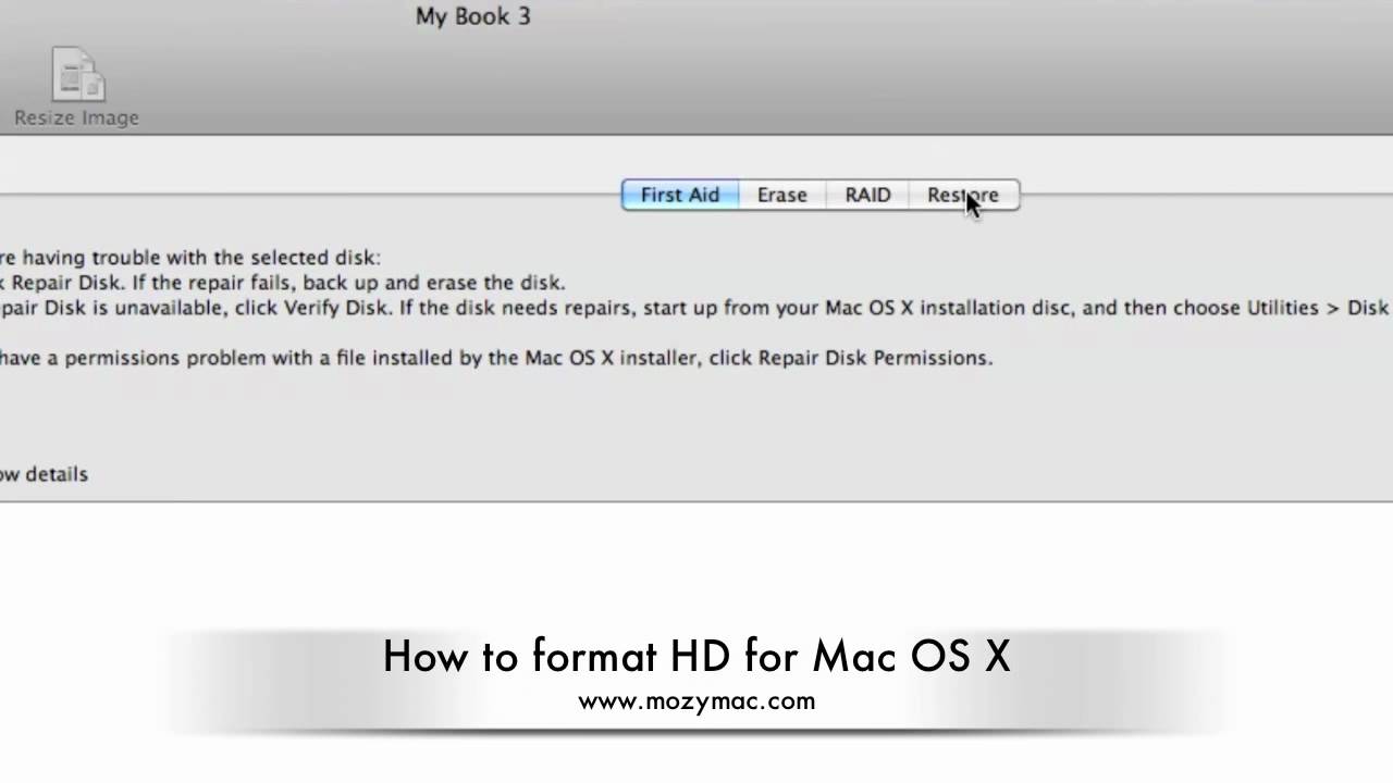How to format HD for Mac OS X - YouTube