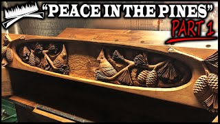 CARDINAL FIREPLACE MANTEL WOODCARVING - 'PEACE IN THE PINES' (Part 1) - Carving Birds & Pine Boughs by Chiseled Outdoors Custom Carvings 12,063 views 3 years ago 9 minutes, 41 seconds