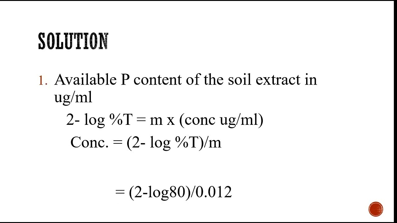 Analysis of available Phosphorus in soil- A soil fertility concept