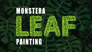 How to Paint a Monstera Leaf | Acrylic Painting