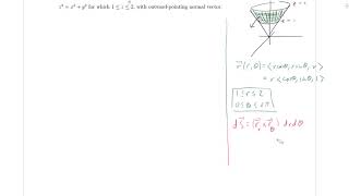 Surface Integral of Vector Field Parametric Surface