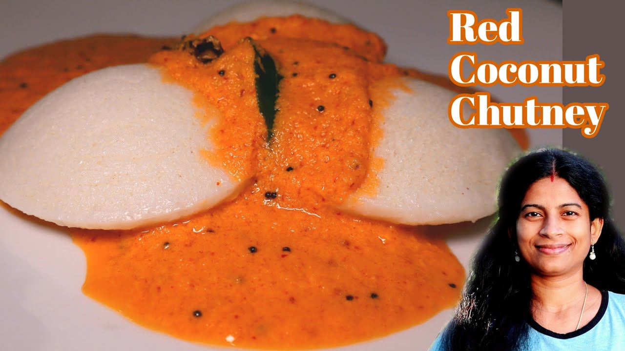 South Indian Red Coconut Chutney Hindiसाउथ इंडियन नारियल चटनी रेसिपी