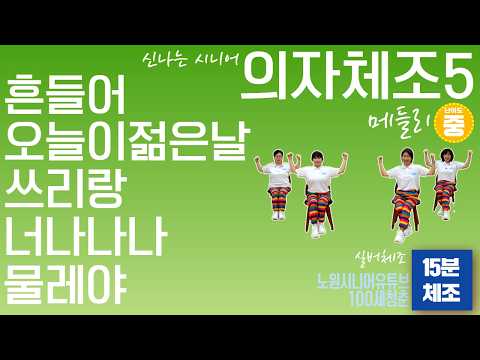 🎼15분 프로그램🎵 시니어 의자체조 메들리5🪑연속운동  - ｜건강체조｜실버체조｜실버댄스｜댄스체조｜시니어율동｜인지건강 #흔들어 #오늘이젊은날 #쓰리랑 #너나나나 #물레야