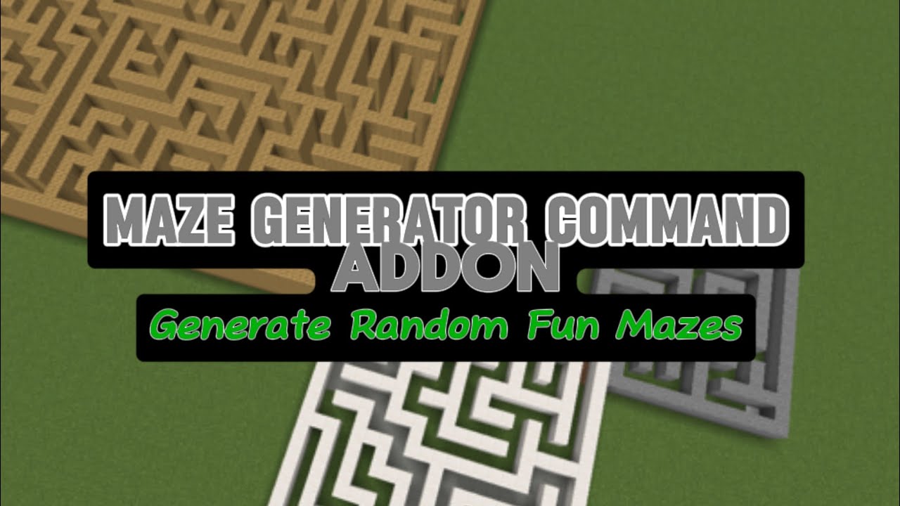 Maze Generator Addon for Minecraft - YouTube