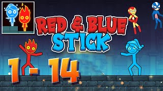 Red Stick and Blue Stick - Puzzle Maze Adventure | All levels 1 - 14 | Android iOS #1 screenshot 1