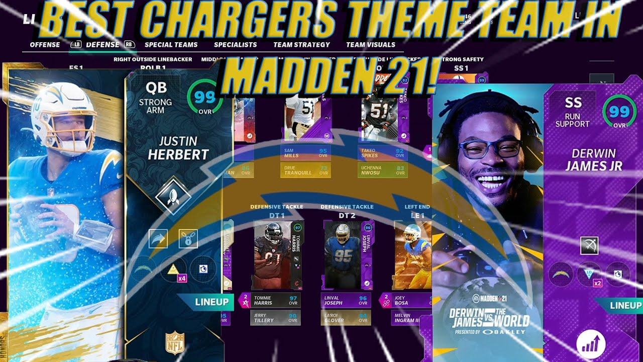THE BEST CHARGERS THEME TEAM IN MADDEN 21!!