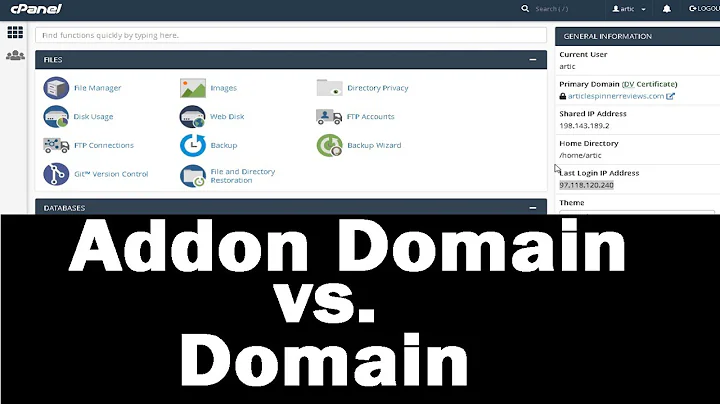 ADDON Domain vs DOMAIN - Learn How to Use Addon Domains in CPanel Tutorial