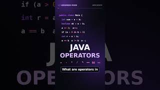 Java Operators Explained 💻 | Day 8 #Shorts