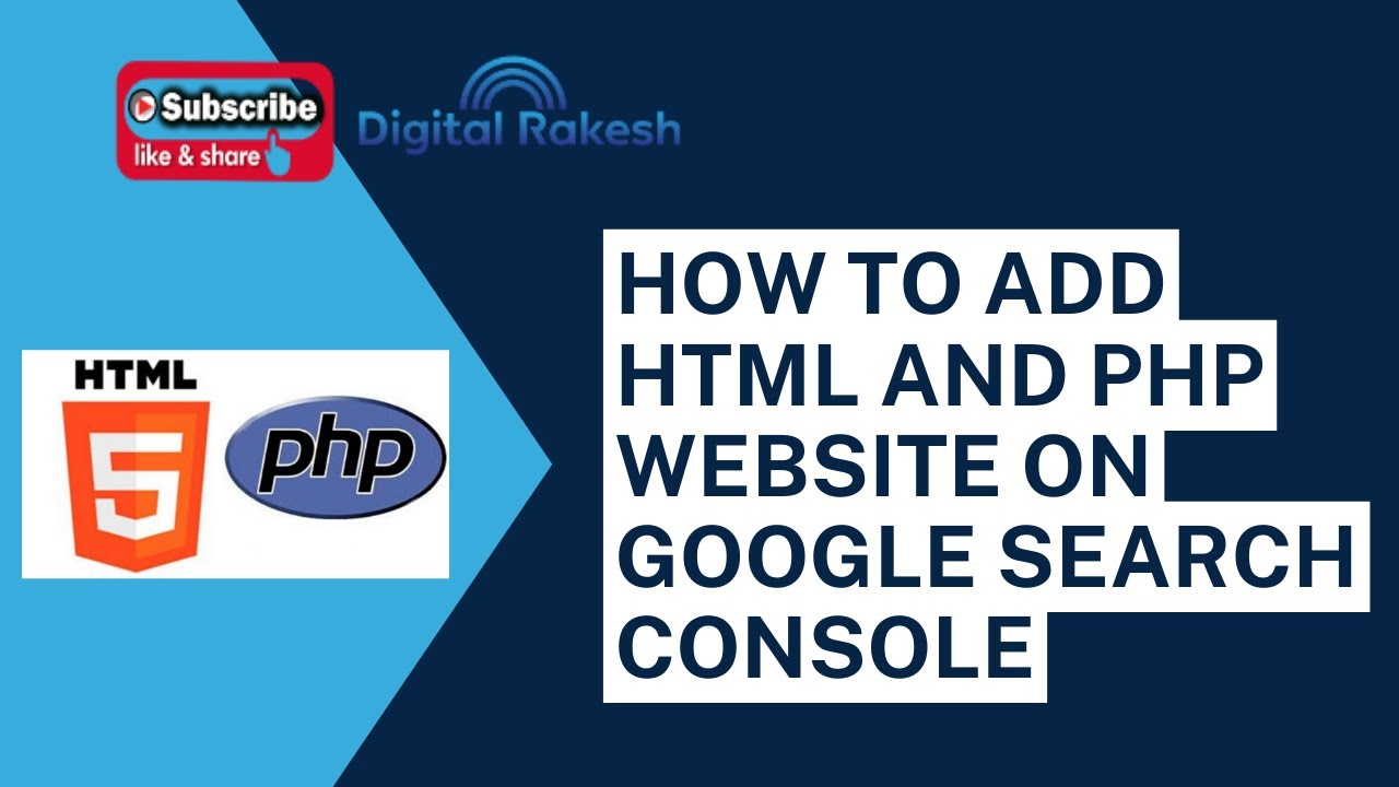 How To Add Html And Php Website On Google Search Console For Seo Report ...