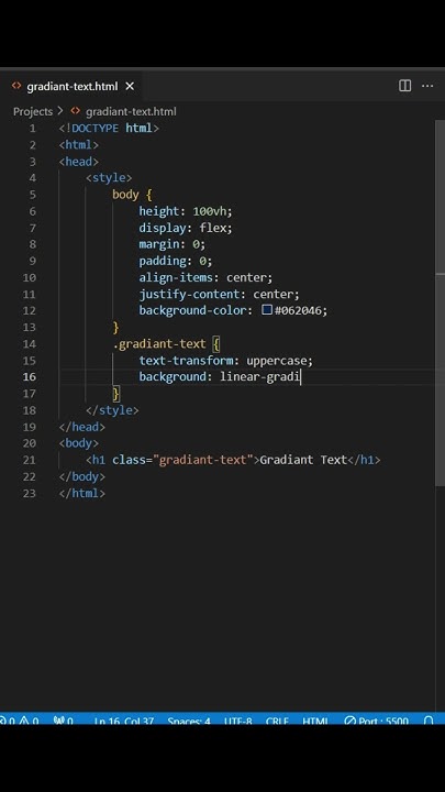 How to Create Text Gradient with HTML, CSS #html #css #shorts - YouTube