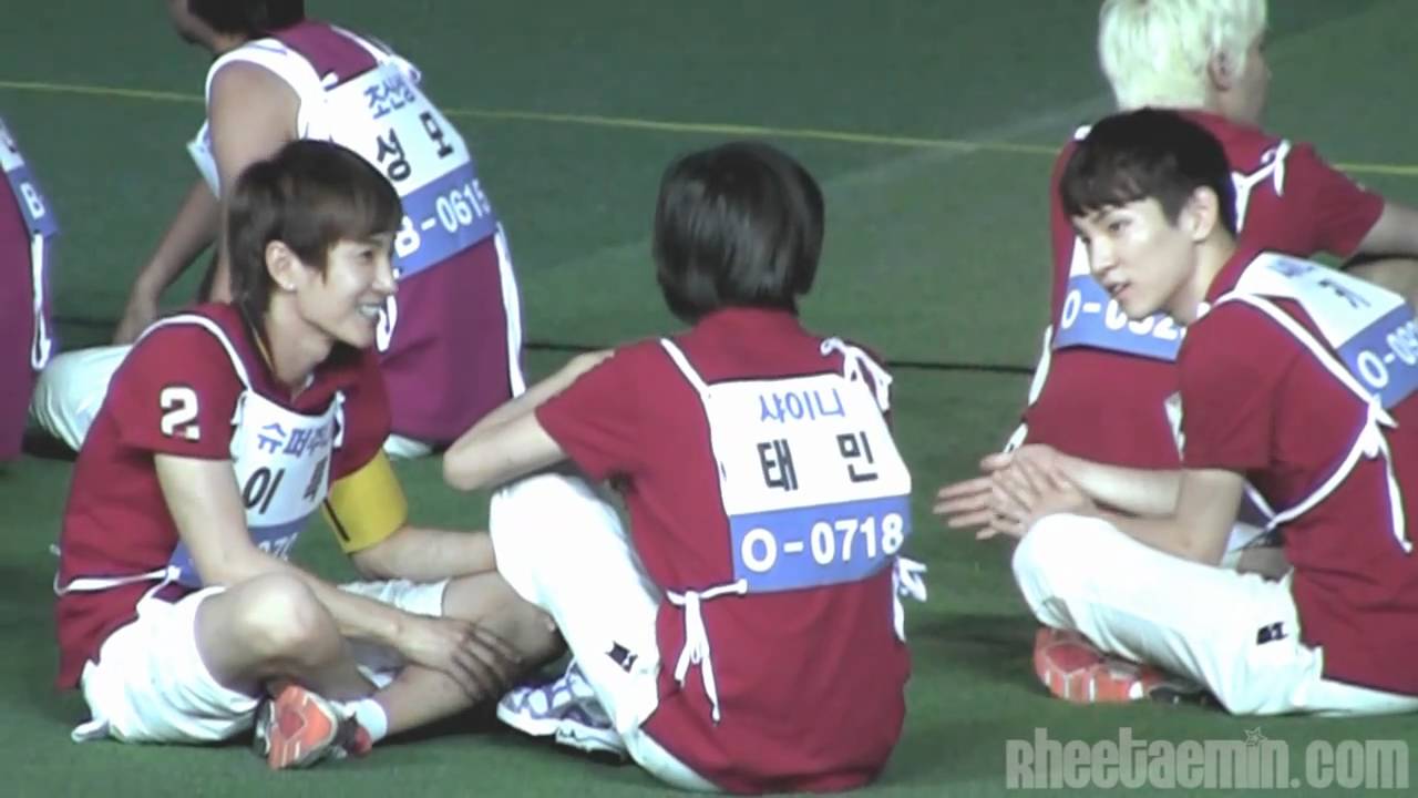 100914 Taemin with his hyungs fancam @ Idol Sports Competition