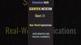 Scientific Notations in Real Life #elementarymath #maths