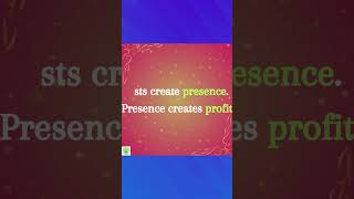 Posts create presence. Presence creates profit | #digitalmahila #digitaldhana #socialmediamanager