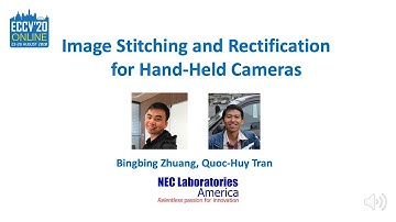 1-Minute Talk - Image Stitching and Rectification for Hand-Held Cameras