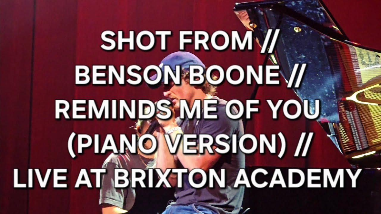 SHOT FROM // BENSON BOONE // REMINDS ME OF YOU (PIANO VERSION) // LIVE AT BRIXTON ACADEMY, LONDON