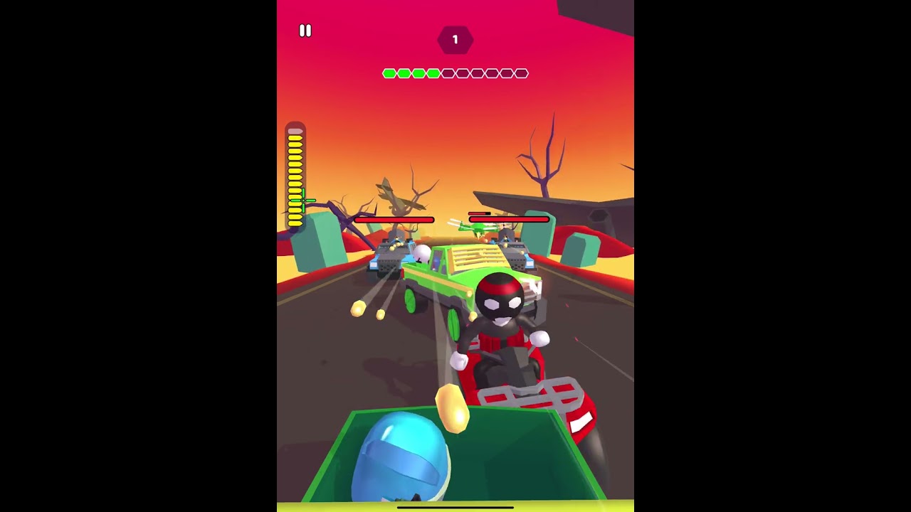 Rage Road - Car Shooting Game / HARD ROAD mode / Wave 1-1