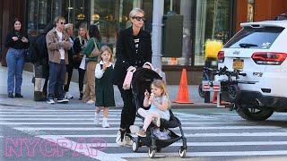 Nicky Hilton out with her two daughters in Soho NYC
