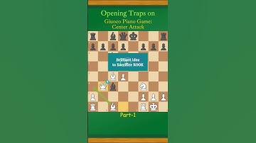 #chesstraps Guioco Piano Game Center Attack #chessstrategy #chesstricks Rook Sacrifice chess opening