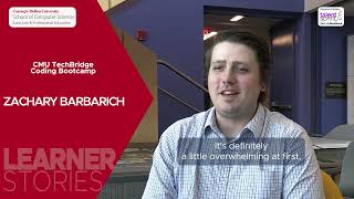 Learner Stories | Zachary Barbarich | CMU TechBridge Coding Bootcamp