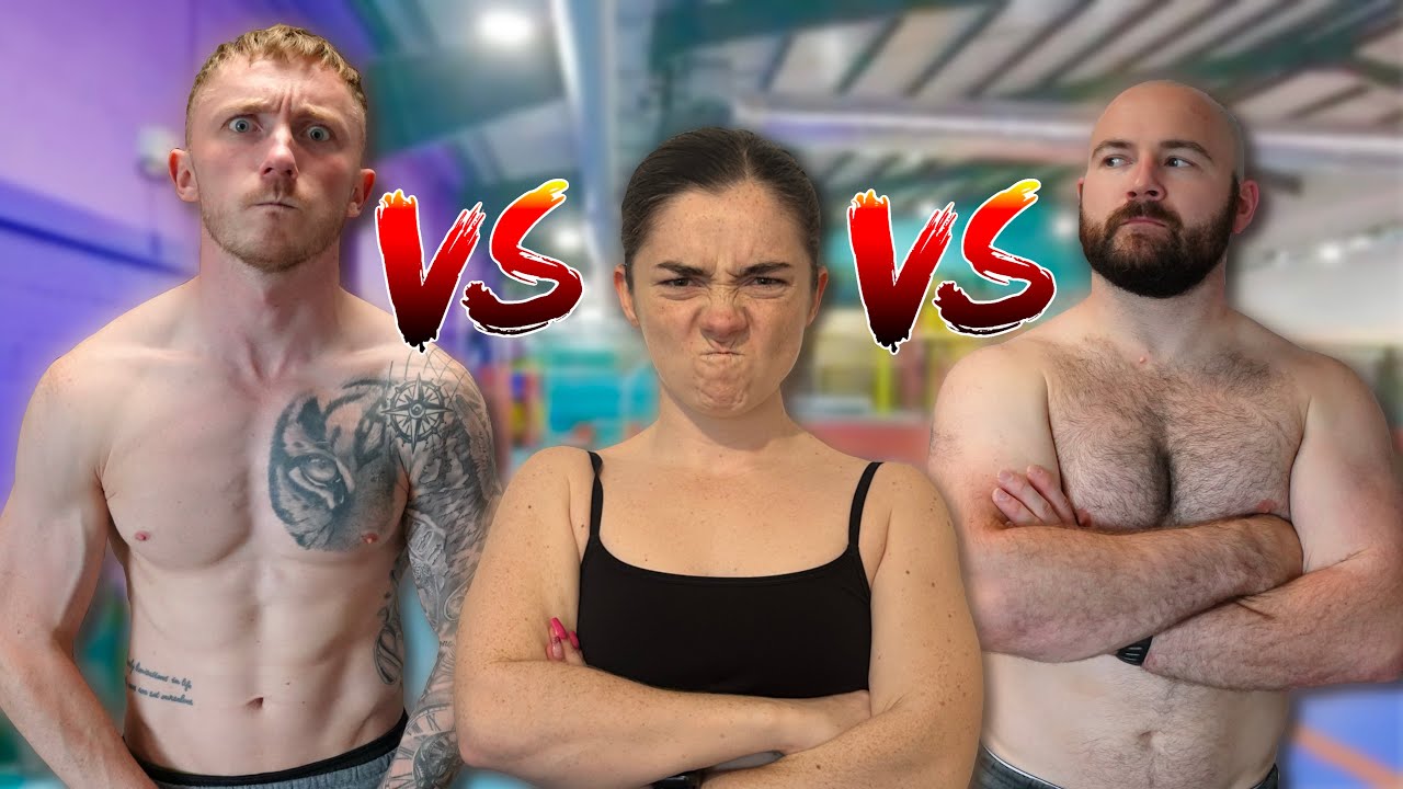 GYMNASTICS CHALLENGE vs. my Brother & Boyfriend!!