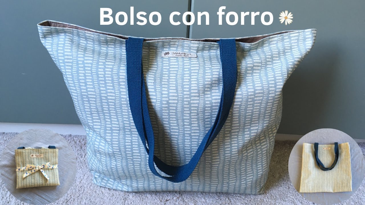 Bolso con forro / Tote Bag con forro /SIN PATRON ( Costura para principiantes / Tote nähen - YouTube