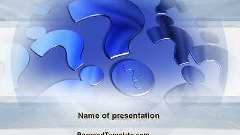 Question Marks PowerPoint Template by PoweredTemplate.com