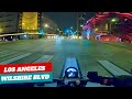 Wilshire Blvd - Night Ride With My Triumph Trident 660