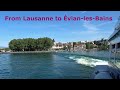 From lausanne in switzerland to vianlesbains in france with a ferryboat