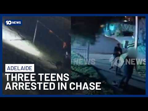 Three Teenage Boys Arrested In Police Chase In Adelaide’s North | 10 News